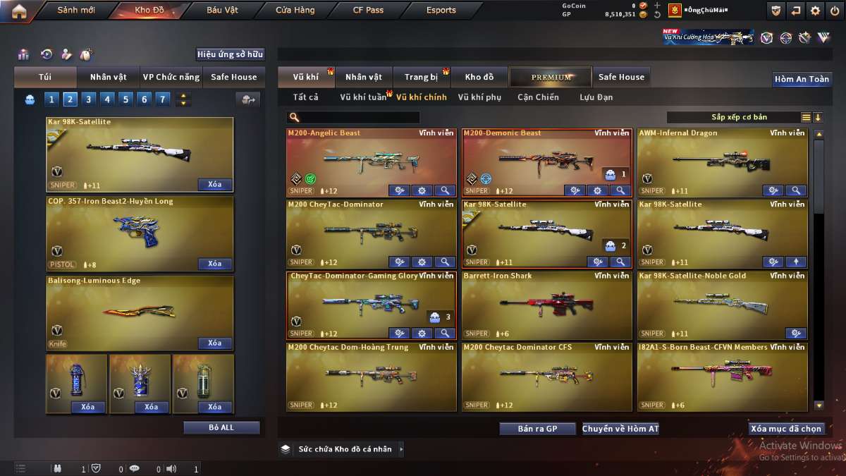 shop acc cf uy tin gia re